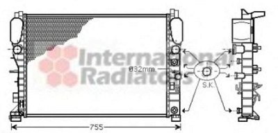 VAN WEZEL 30002342 -  Радиатор, охлаждение двигателя